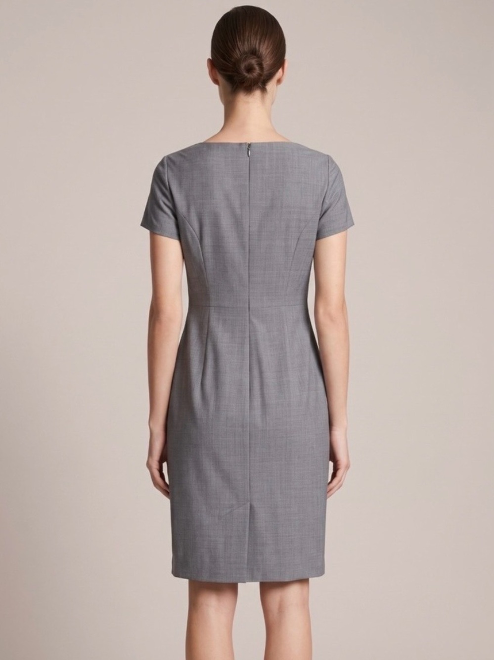 Theory Sheath Dress in Light Gray Melange (retired color) - Picture 2 of 5